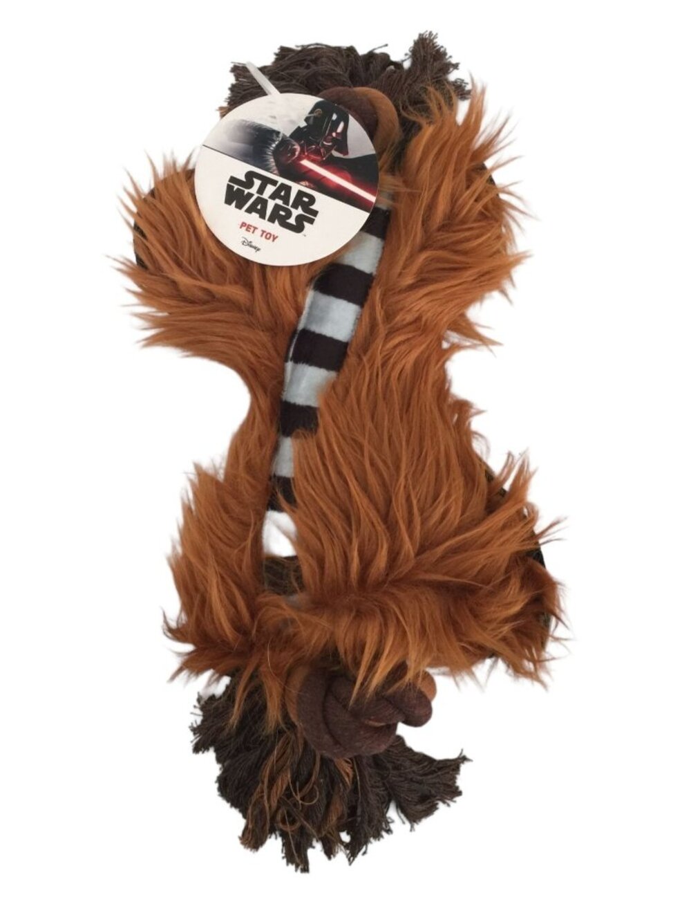 Star Wars Chewbacca Bone Plush Furry Rope Squeaker Dog Toy